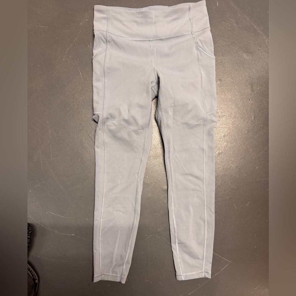 lululemon athletica blue-Gray Leggings wundertrain high rise crop 23”